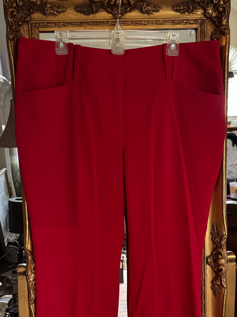 New York & Co Red Women's Stretch Pull-On Pants